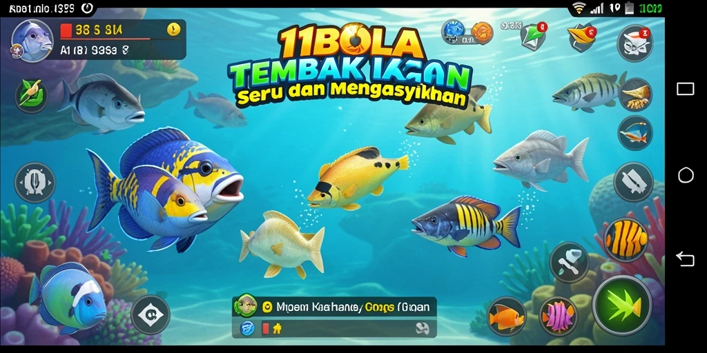 Gameplay seru Tembak Ikan di 11BOLA yang menantang.