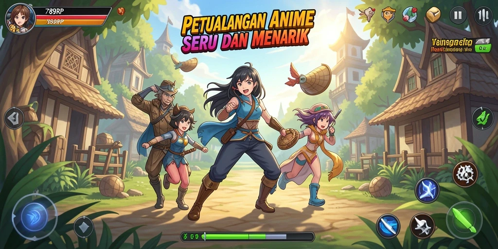 Tampilan gameplay 789RP menunjukkan karakter Anime dalam aksi memukau.