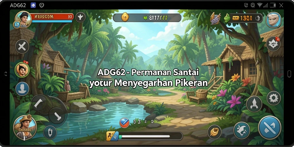 Tampilan gameplay ADG62 yang ceria dan menghibur.