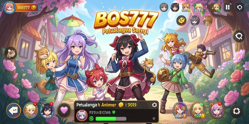 Screenshot yang menampilkan gameplay seru dalam dunia Anime BOS777.