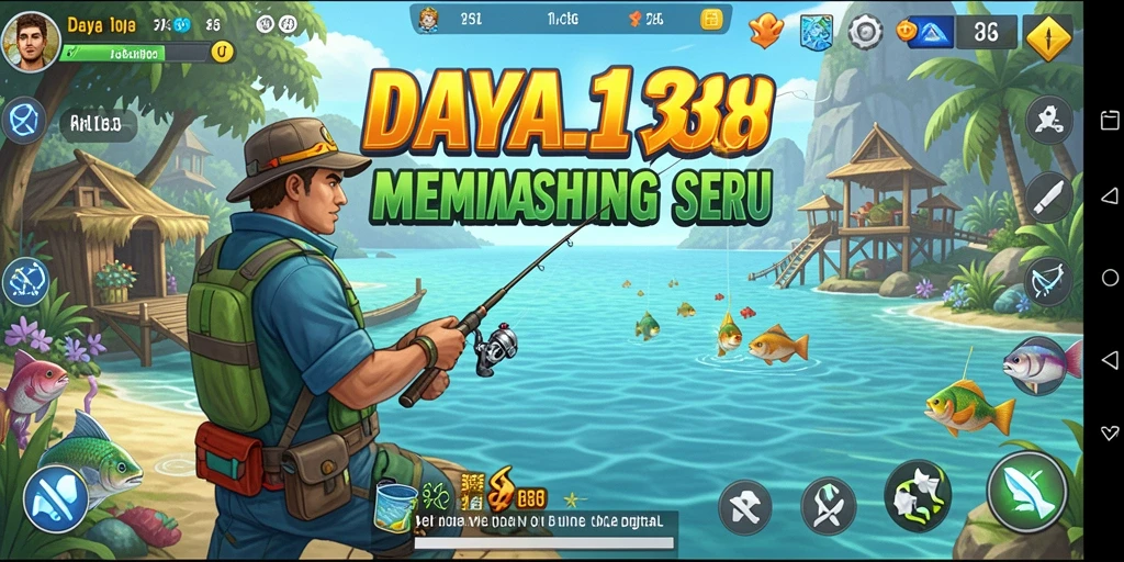 Screenshot menunjukkan pemain sedang menangkap ikan besar di DAYA138.