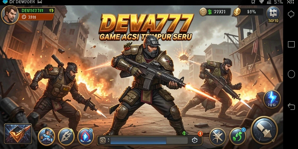 Tampilan gameplay seru dari DEWA777 dengan aksi tembak menembak yang intens.
