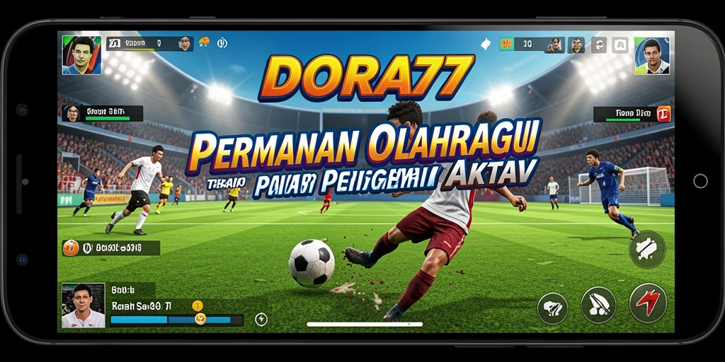Screenshot DORA77 menampilkan aksi seru dalam permainan olahraga.