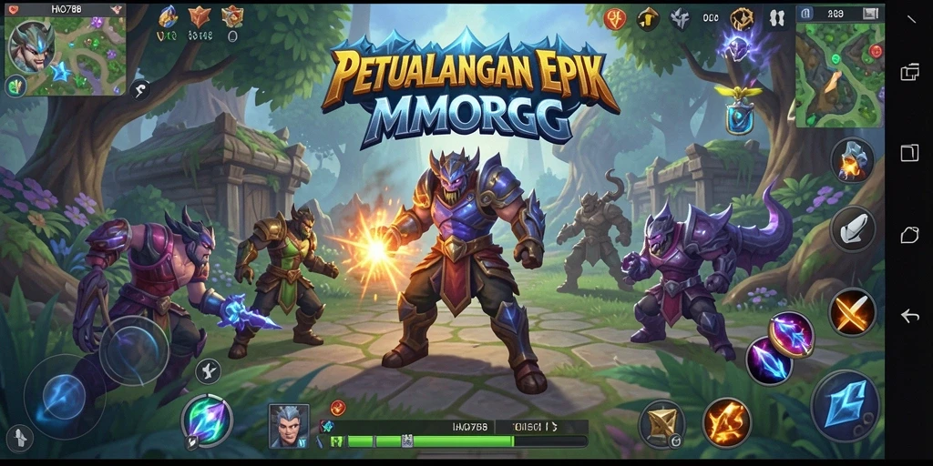 Tampilan gameplay menakjubkan dari HAO788 di dunia MMORPG.