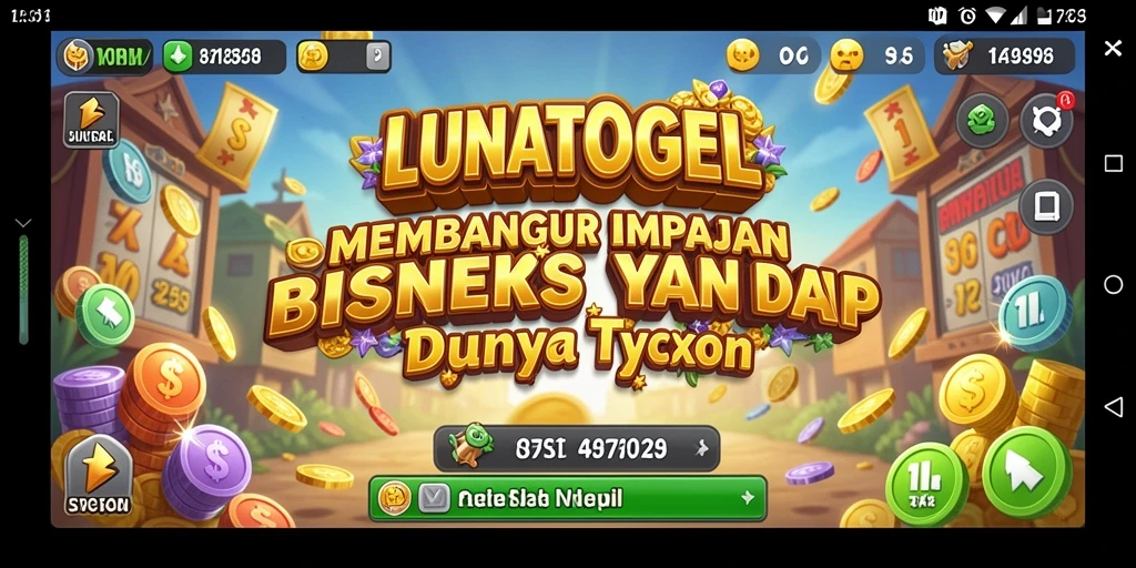 Tangkapan layar utama LUNATOGEL menampilkan bisnis dalam pengelolaan yang strategis.