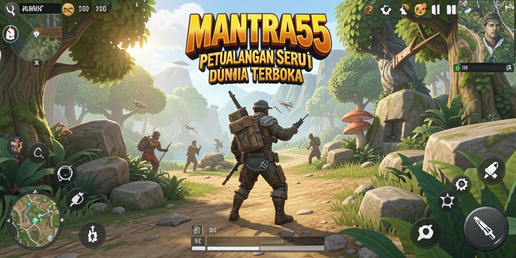 Tampilan gameplay <strong>MANTRA55</strong> yang mendebarkan dalam dunia Open World.
