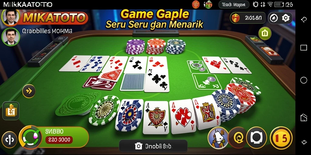 Screenshot permainan MIKATOTO yang menunjukkan suasana bermain Gaple.
