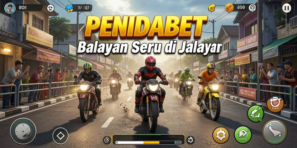 Tampilan gameplay balapan seru di PENIDABET.