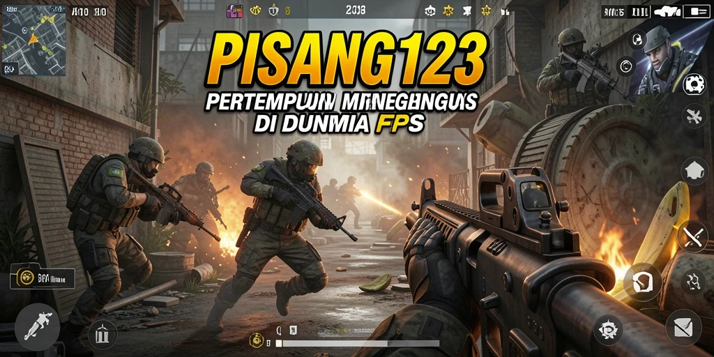 Screenshot PISANG123 menampilkan aksi menegangkan dalam permainan FPS.