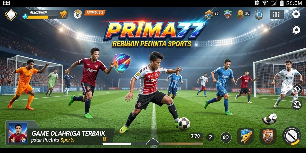 Tampilan gameplay menarik dalam PRIMA77 dengan aksi olahraga seru.
