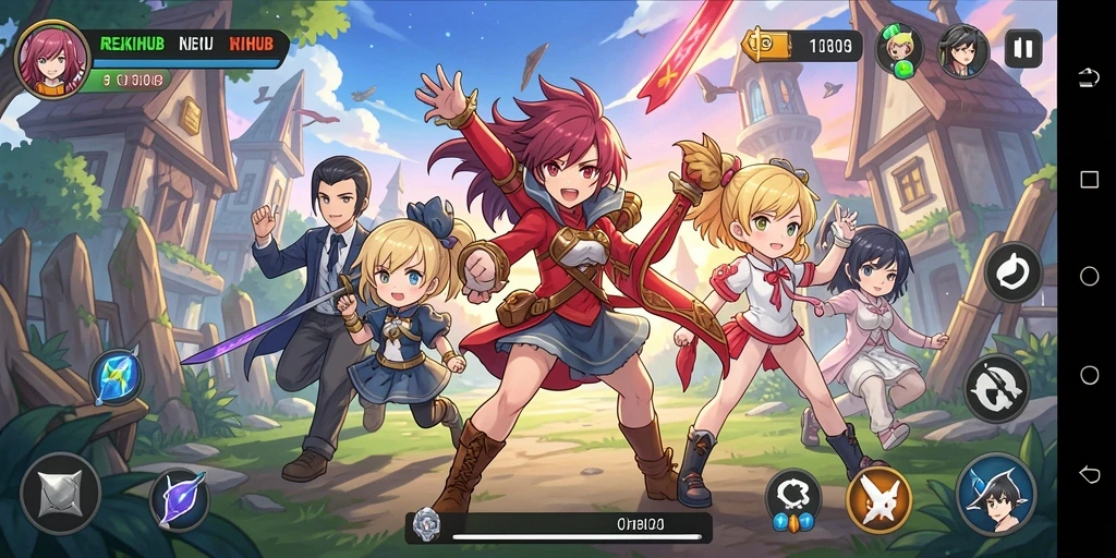 Tampilan gameplay seru dari REJEKIHUB di dunia Anime.