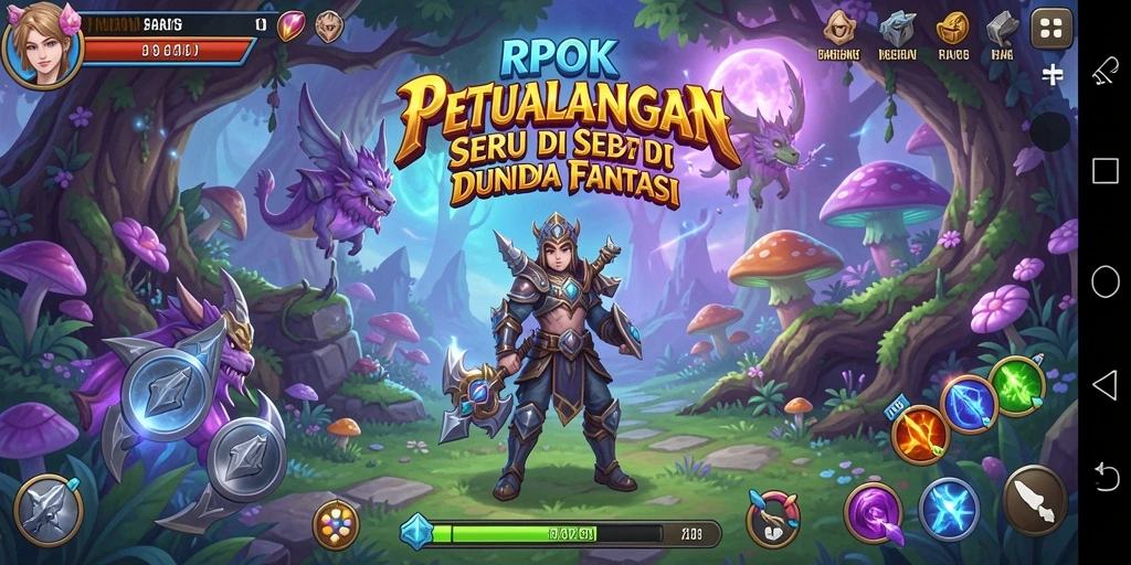 Gameplay RPOK menampilkan petualangan seru di dunia fantasi.