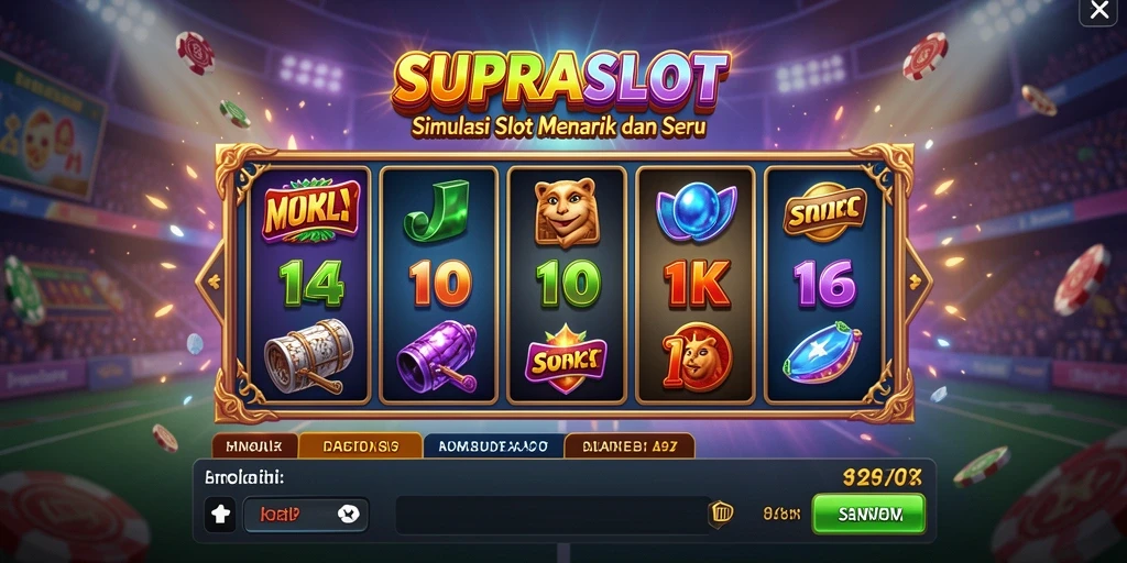 Tampilan gameplay SUPRASLOT yang penuh warna dan menantang.