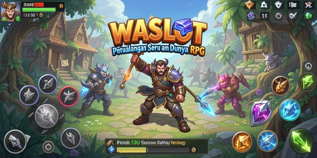 Tampilan gameplay seru dalam petualangan RPG WASLOT.